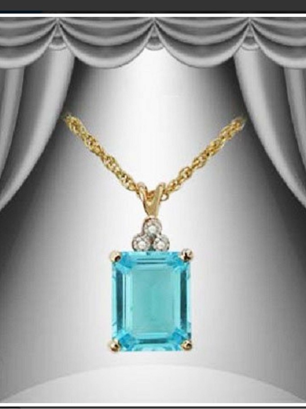 Shipping
New! 5.13 Ctw Natural Blue Topaz Diamond Designer Necklace MSRP